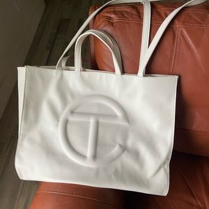 Large white telfar bag